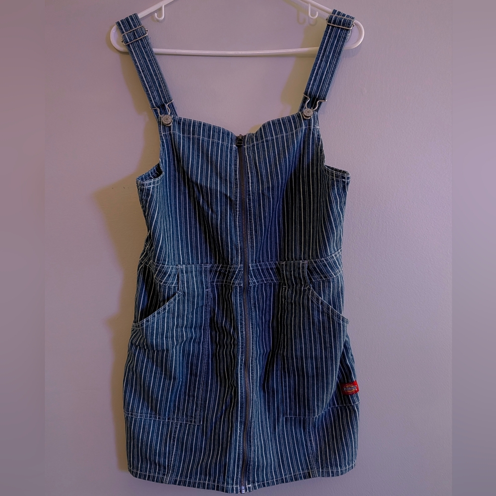 Dickies Blue Striped Denim Zip-Up